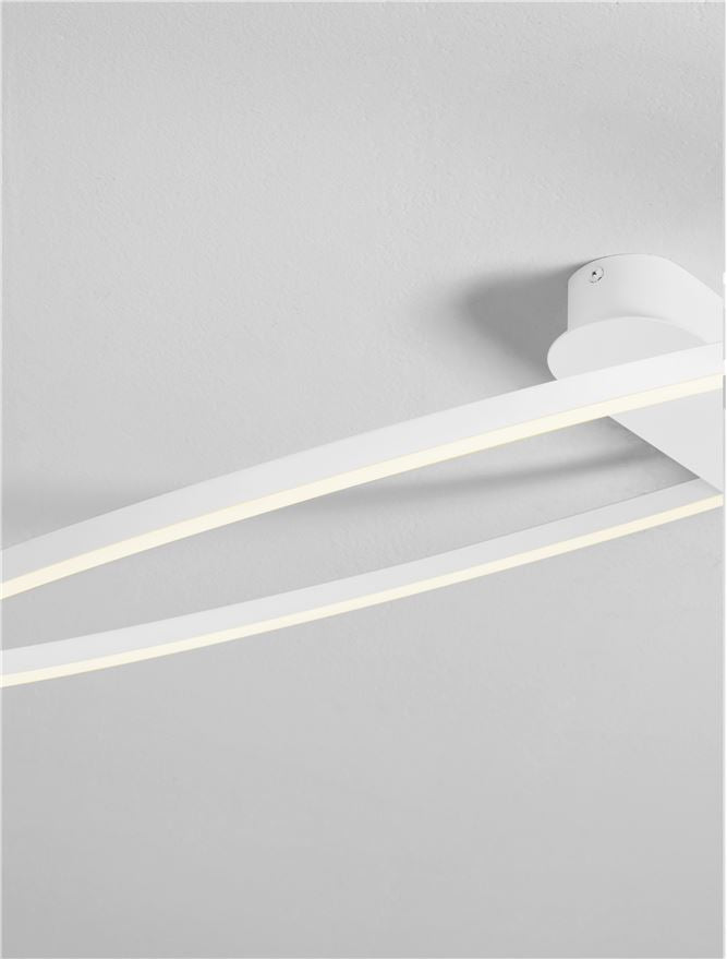 Plafoniera KIKLOS Triac Dimmable Sandy White Steel, Aluminium & Silicone LED 30W 3000K Diam: 64 cm  Nova Luce