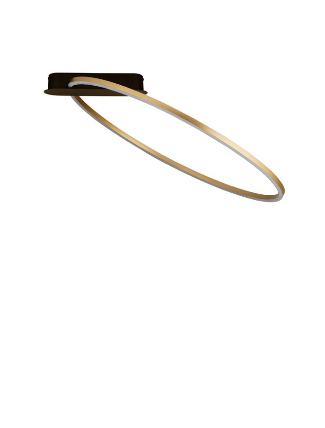 Plafoniera KIKLOS Triac Dimmable Brass Gold Steel, Aluminium & Silicone LED 30W 3000K Diam: 64 cm  Nova Luce