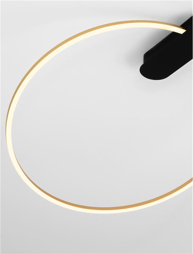Plafoniera KIKLOS Triac Dimmable Brass Gold Steel, Aluminium & Silicone LED 30W 3000K Diam: 64 cm  Nova Luce