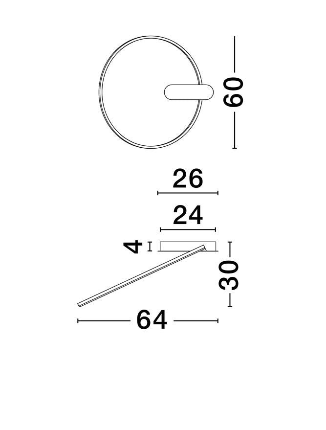 Plafoniera KIKLOS Triac Dimmable Brass Gold Steel, Aluminium & Silicone LED 30W 3000K Diam: 64 cm  Nova Luce