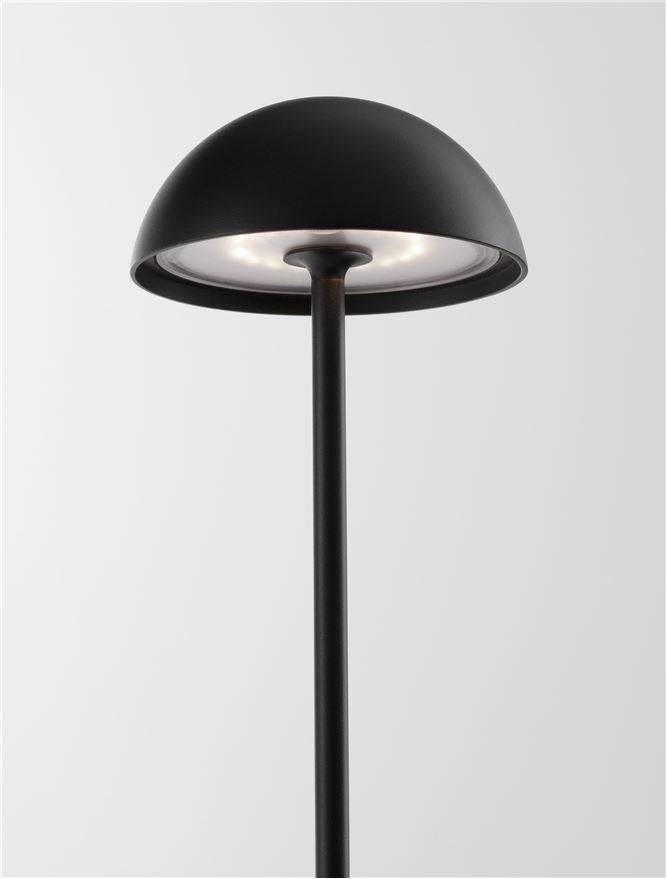 Lampa de masa portabila ROSE, negru, 2W, IP54 H 32cm Nova Luce