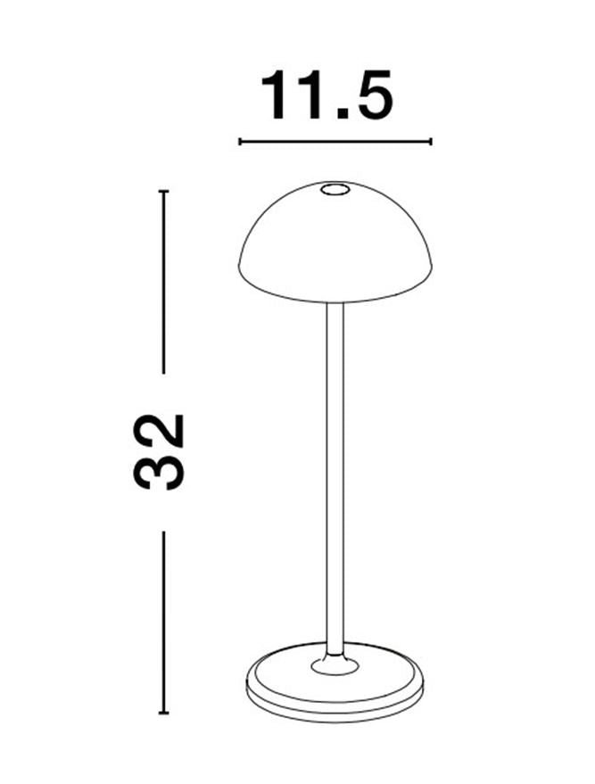 Lampa de masa portabila ROSE, alb, 2W, IP54 H 32cm Nova Luce