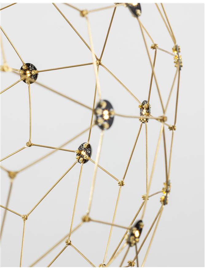 Lampa suspendata SOLE D80 Gold Metal & Crystal NOVA LUCE