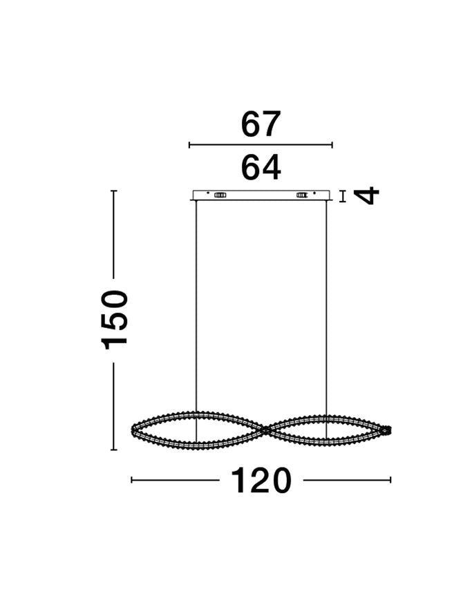 Lampa suspendata NUDOS 80W NOVA LUCE