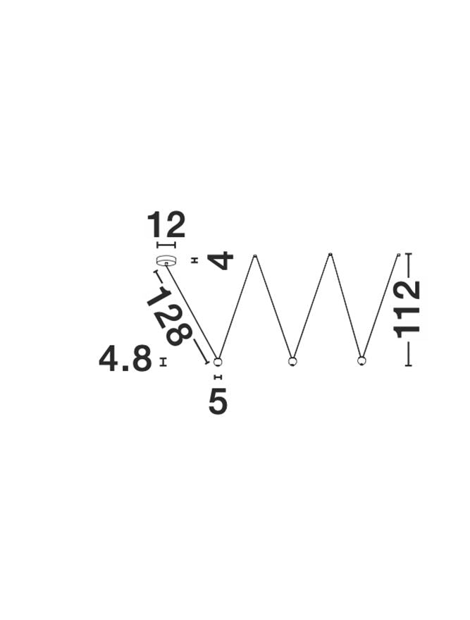 Lampa suspendata NOCCI LED 3x4.5W Black Aluminium Black Fabric Wire NOVA LUCE