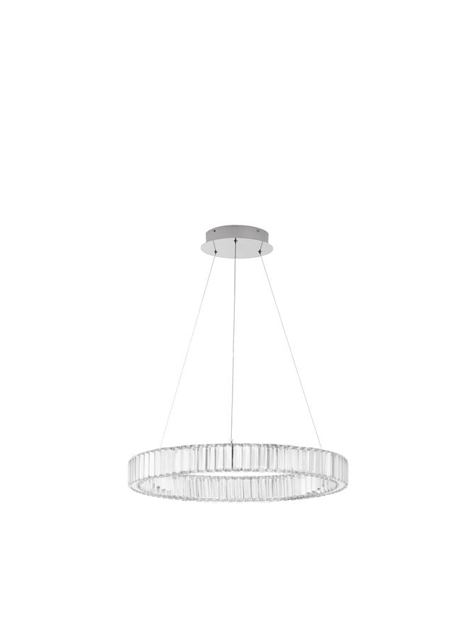 Lampa suspendata AURELIA Chrome Metal & Crystal D60 NOVA LUCE