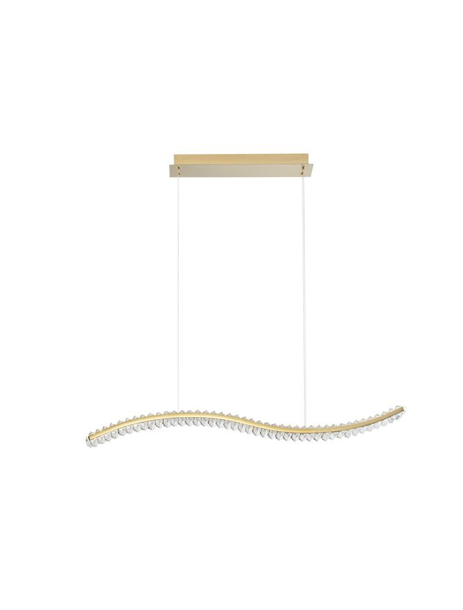 Lampa suspendata AURELIA Gold Metal & Crystal L100 NOVA LUCE