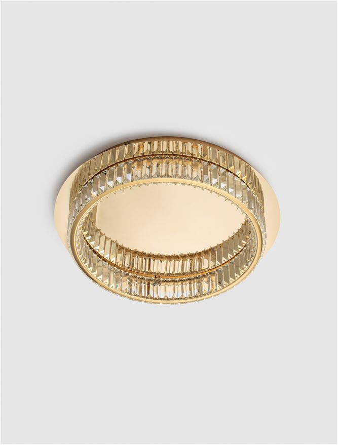 Plafoniera AURELIA Gold Metal & Crystal 29W Diam. 50 cm Nova Luce