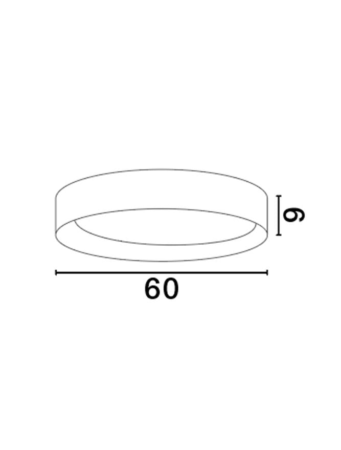 Plafoniera STAKE Sandy White Aluminium Wood & Acrylic 50W Diam. 60 cm Nova Luce