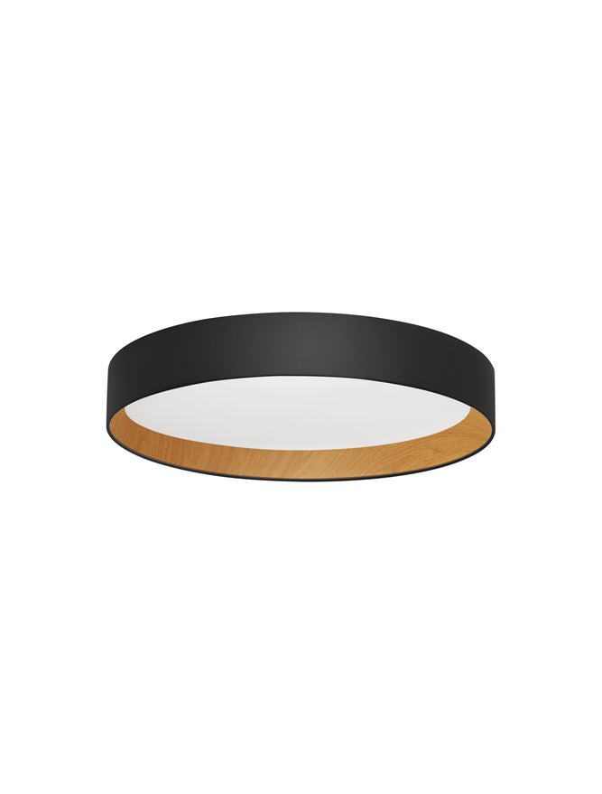 Plafoniera STAKE Sandy Black Aluminium Wood & Acrylic 50W Diam. 60 cm Nova Luce