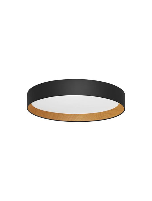 Plafoniera STAKE Sandy Black Aluminium Wood & Acrylic 50W Diam. 60 cm Nova Luce