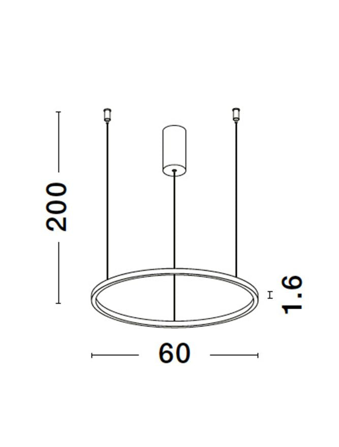 Lampa suspendata TARQUIN Sandy White Aluminum D60 NOVA LUCE