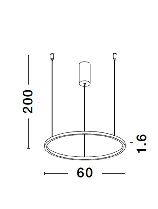 Lampa suspendata TARQUIN Sandy Black Aluminum D60 NOVA LUCE