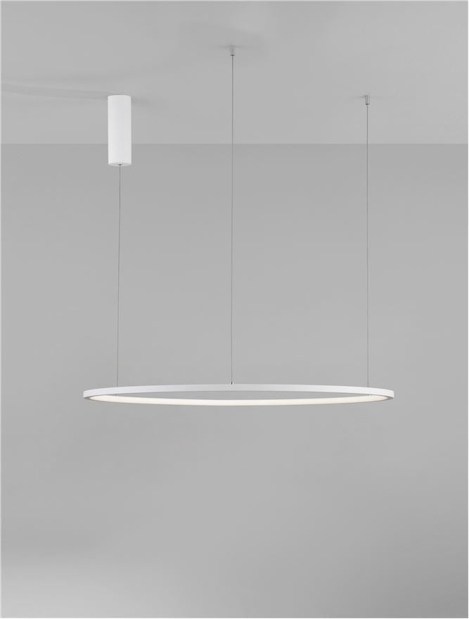 Lampa suspendata TARQUIN Sandy White Aluminum D80 NOVA LUCE