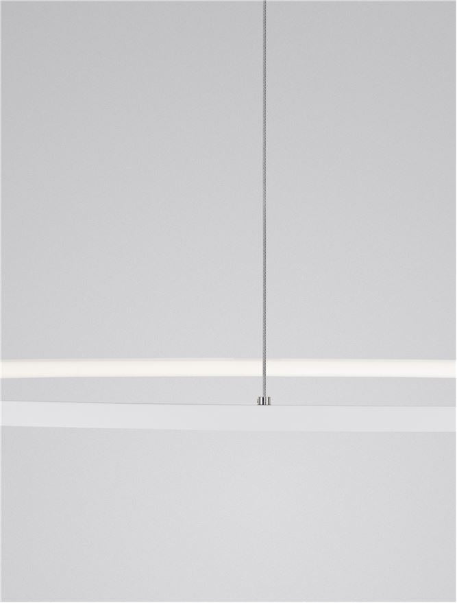 Lampa suspendata TARQUIN Sandy White Aluminum D100 NOVA LUCE