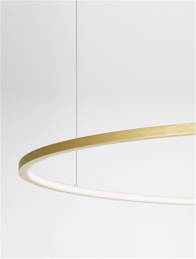 Lampa suspendata TARQUIN Brushed Gold Aluminum D100 NOVA LUCE