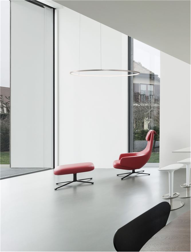 Lampa suspendata TARQUIN Bruched Champagne Silver Aluminum D100 NOVA LUCE