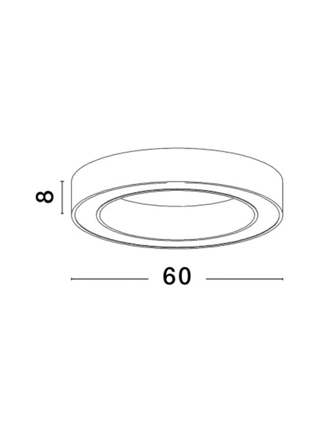 Plafoniera MORBIDO alb 48W Diam: 60 Nova Luce