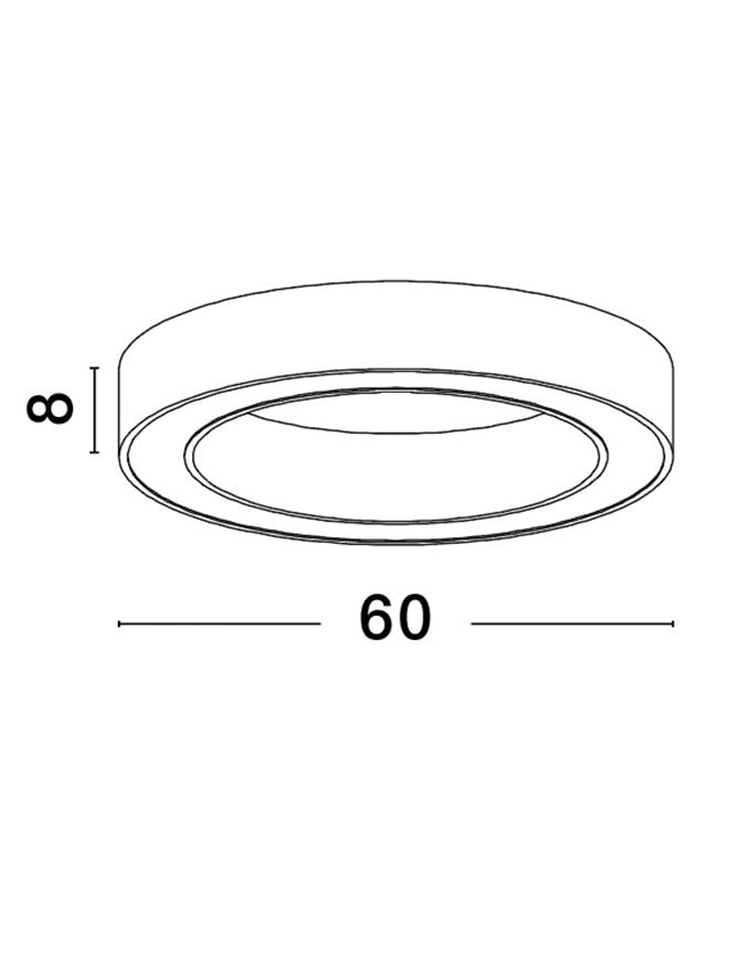 Plafoniera MORBIDO auriu 48W Diam: 60 Nova Luce