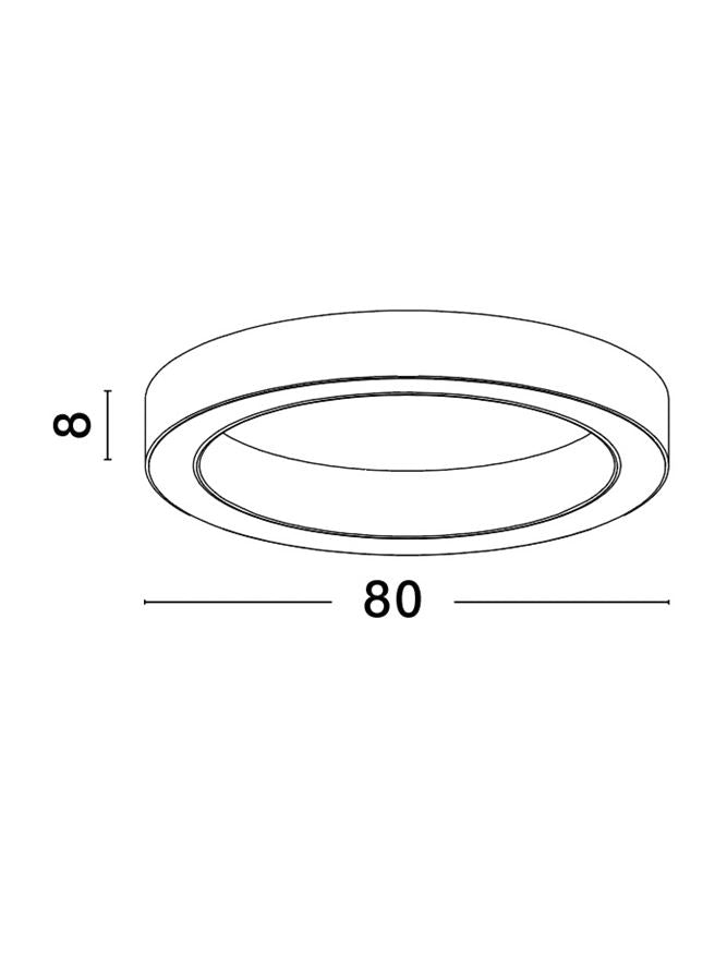 Plafoniera MORBIDO negru 59W Diam: 80 Nova Luce