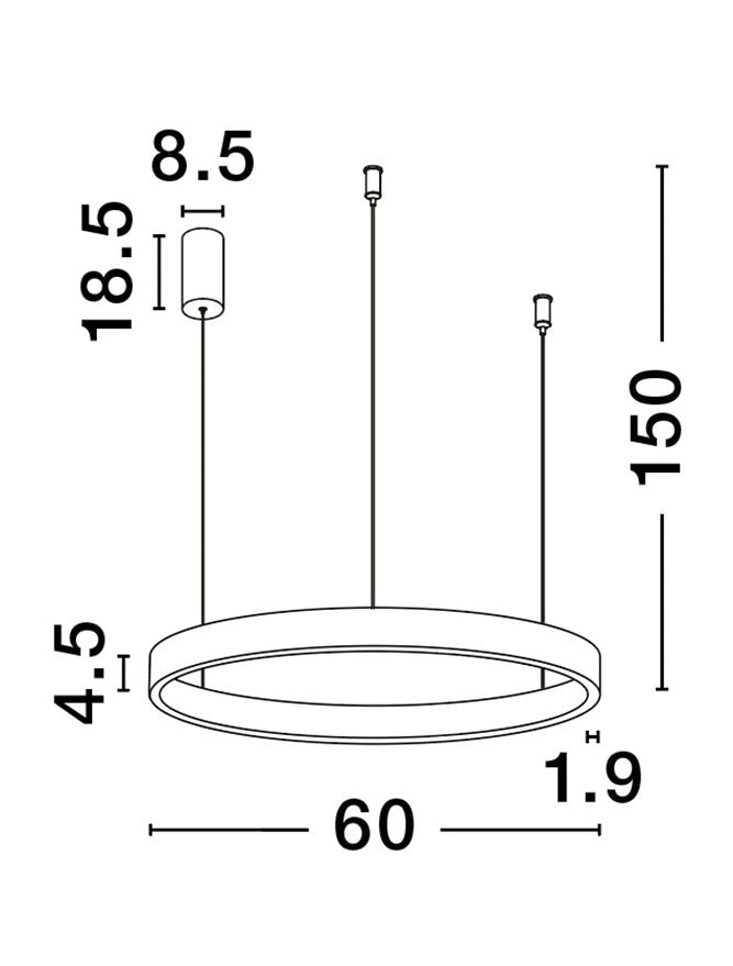 Lampa suspendata ELOWEN BROWN COFFEE D60 NOVA LUCE