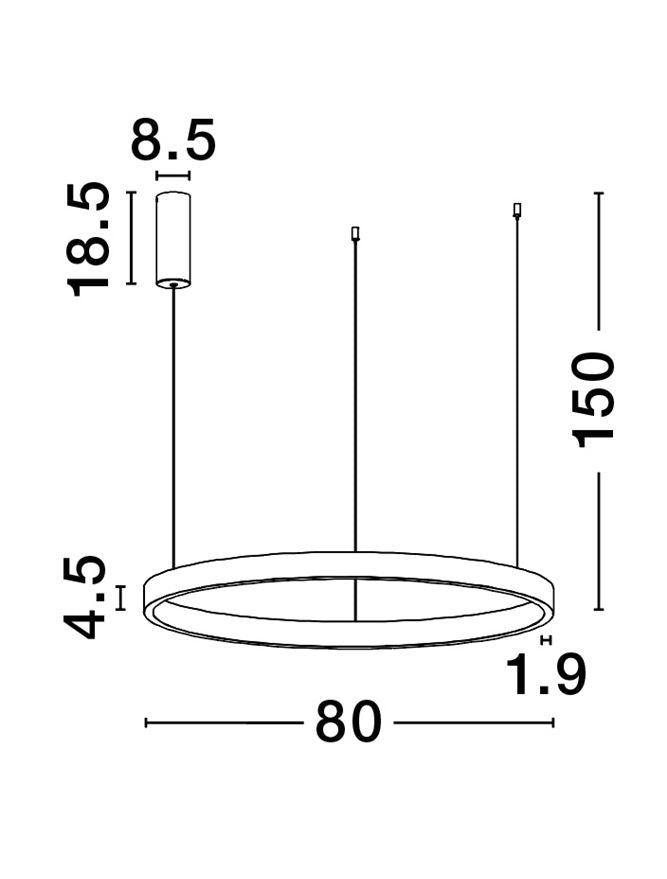 Lampa suspendata ELOWEN Brown Coffee D80 NOVA LUCE