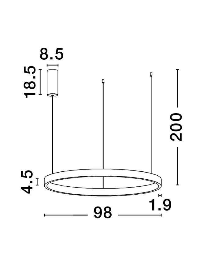 Lampa suspendata ELOWEN BROWN COFFEE D98 NOVA LUCE