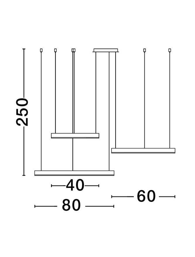 Lampa suspendata ELOWEN GOLD 3 NOVA LUCE
