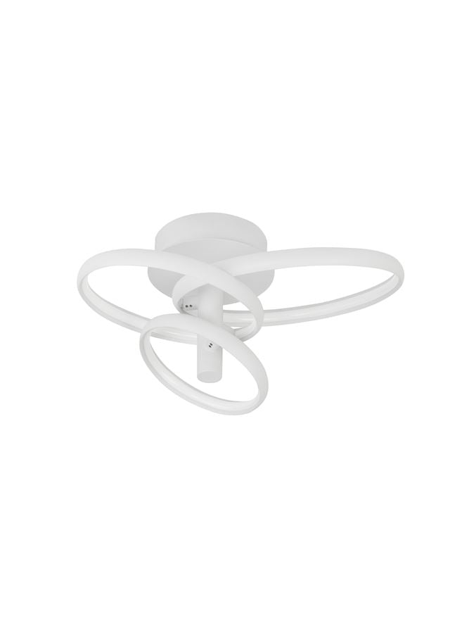 Plafoniera EMIL Sandy White Aluminium & Acrylic Dimmable Led 30W Dim: 45X35 cm Nova Luce