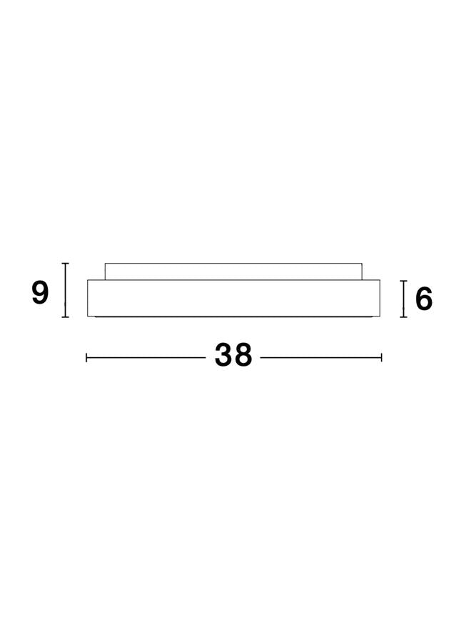 Plafoniera RANDO THIN Sandy White 30W Diam. 38 cm Nova Luce