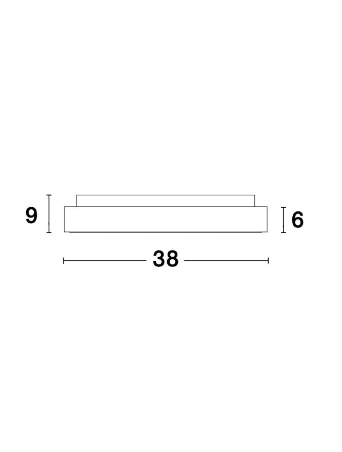 Plafoniera RANDO THIN Sandy Black 30W Diam. 38 cm Nova Luce