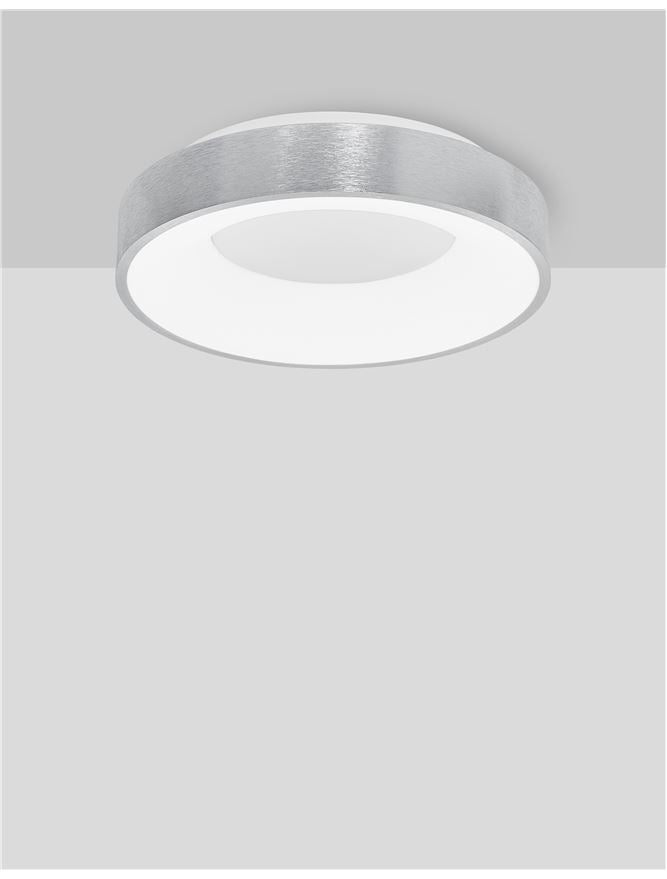 Plafoniera RANDO THIN Brushed Silver 30W 3000K Diam. 38 cm Nova Luce