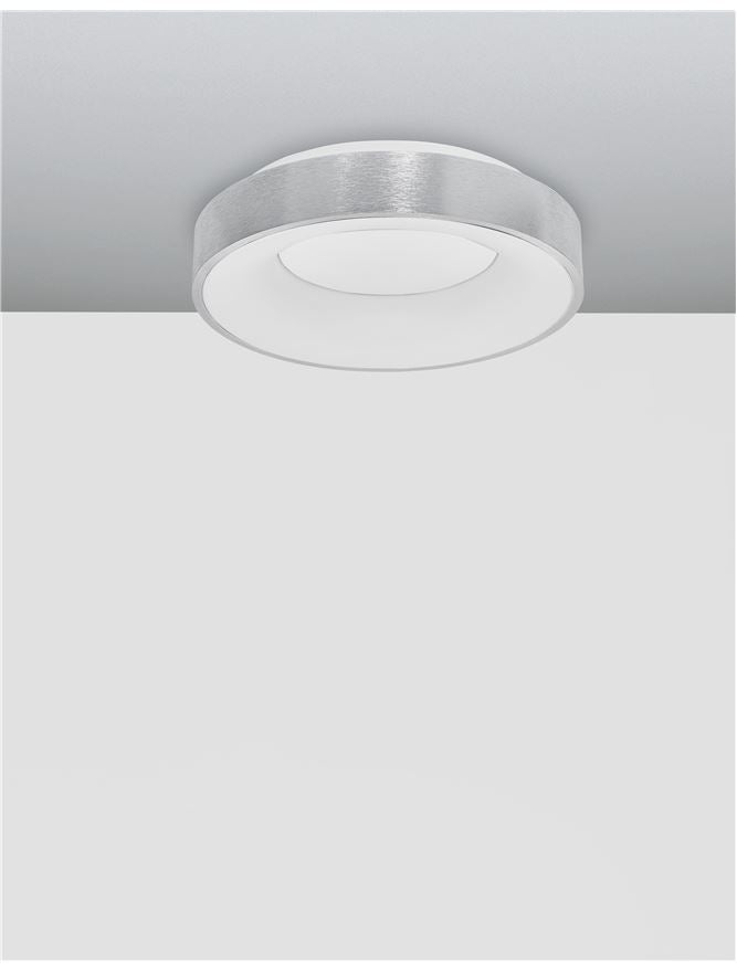 Plafoniera RANDO THIN Brushed Silver 30W 3000K Diam. 38 cm Nova Luce