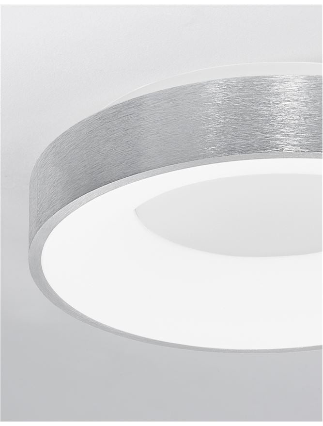 Plafoniera RANDO THIN Brushed Silver 30W 3000K Diam. 38 cm Nova Luce