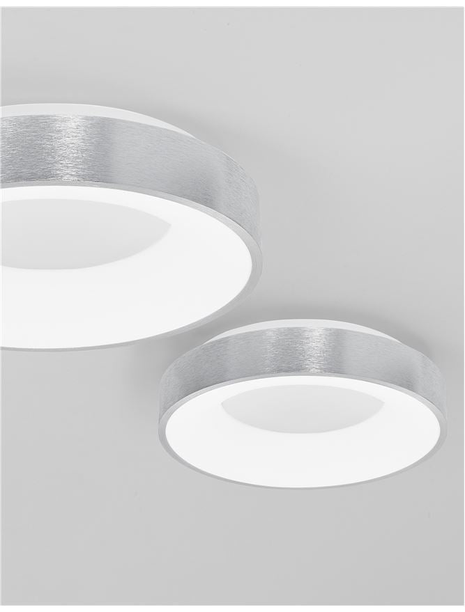 Plafoniera RANDO THIN Brushed Silver 30W 3000K Diam. 38 cm Nova Luce