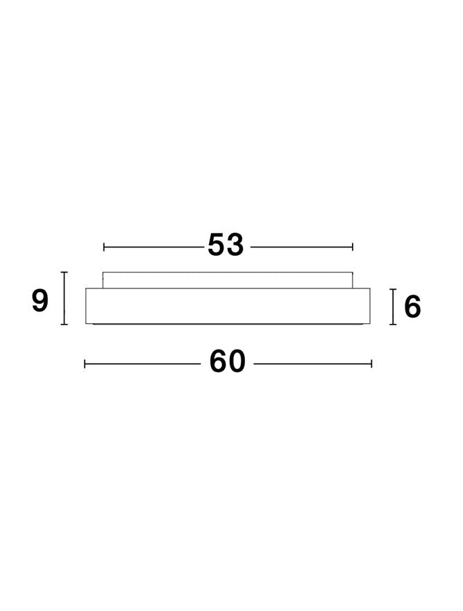 Plafoniera RANDO THIN Sandy White 50W 4000K Diam. 60 cm Nova Luce
