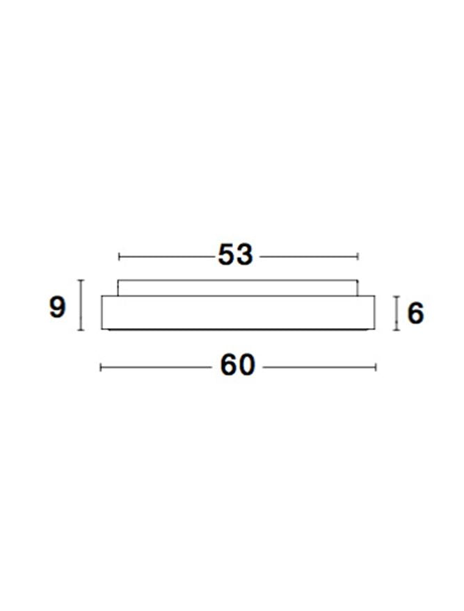 Plafoniera RANDO THIN Sandy Black 50W 4000K Diam. 60 cm Nova Luce