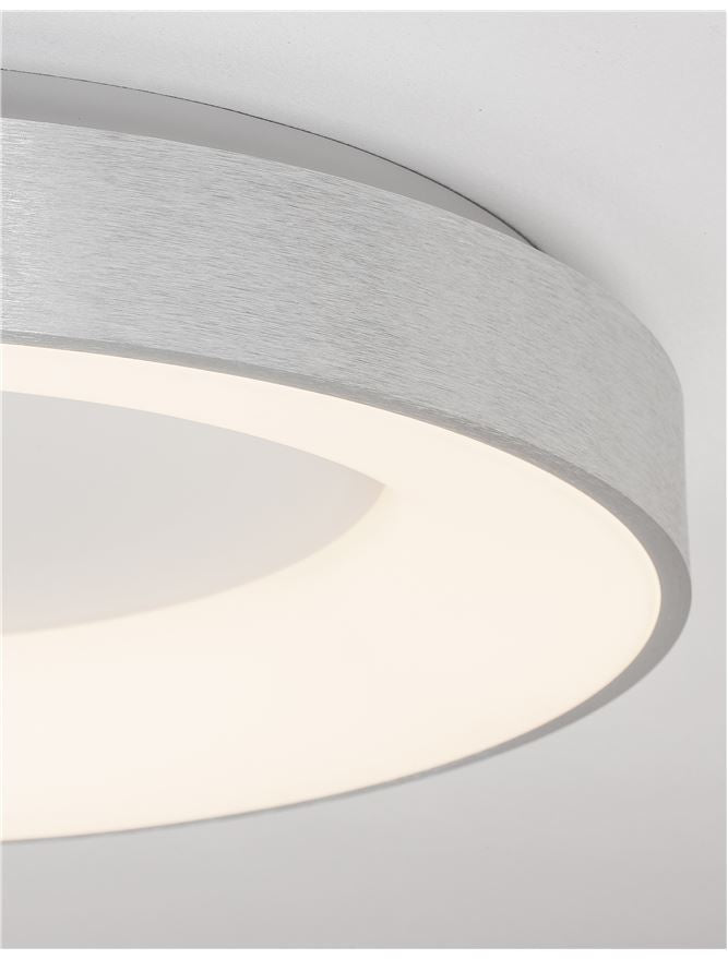 Plafoniera RANDO THIN  Brushed Silver  50W 3000K Diam. 60 cm Nova Luce
