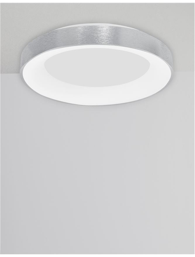 Plafoniera RANDO THIN  Brushed Silver  50W 3000K Diam. 60 cm Nova Luce