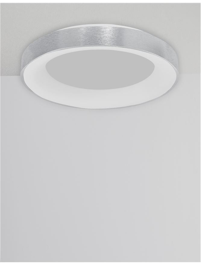 Plafoniera RANDO THIN  Brushed Silver  50W 3000K Diam. 60 cm Nova Luce