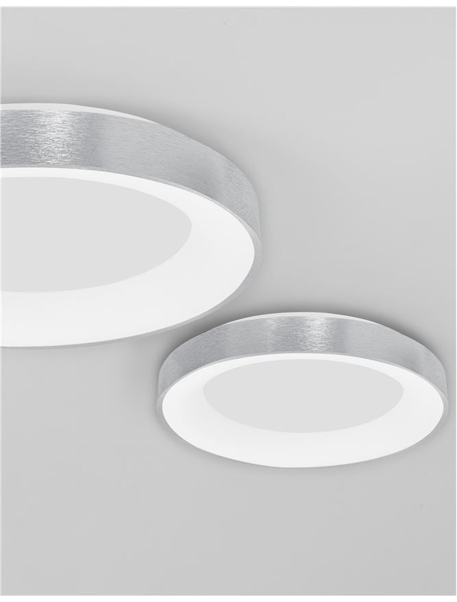 Plafoniera RANDO THIN  Brushed Silver  50W 3000K Diam. 60 cm Nova Luce