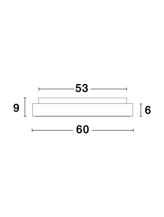 Plafoniera RANDO THIN  Brushed Silver  50W 3000K Diam. 60 cm Nova Luce