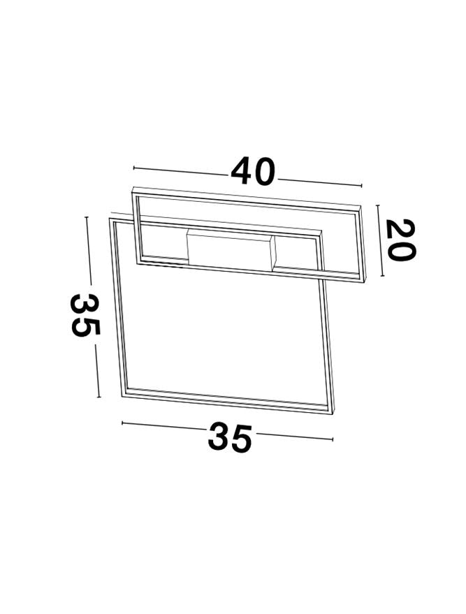 Plafoniera PORTO Sandy Black Steel Aluminium & Acrylic Dimmable 30W Dim: 45x45 cm Nova Luce