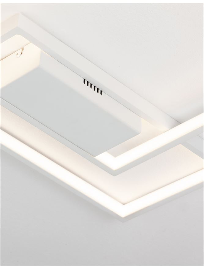 Plafoniera PORTO Sandy White Steel Aluminium & Acrylic Dimmable 30W Dim: 45x45 cm Nova Luce