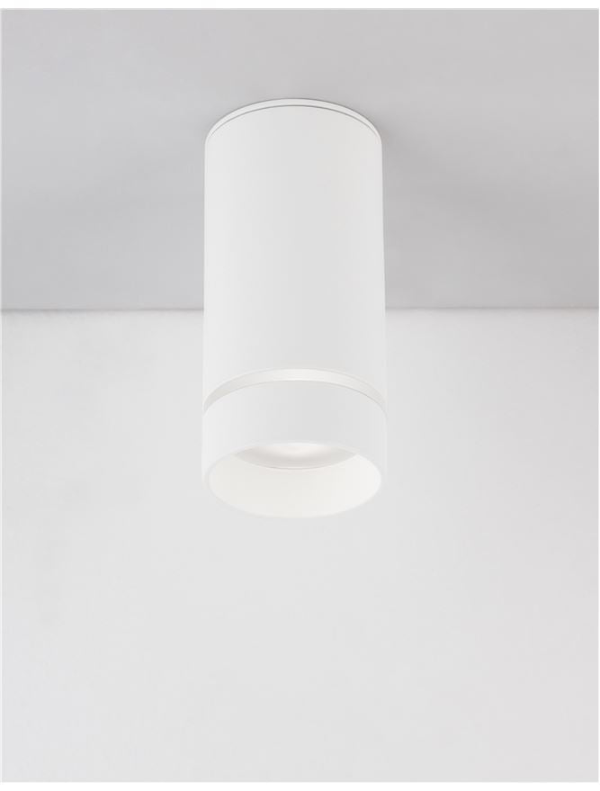 Plafoniera ESCA Sandy White Aluminium & Acrylic 1X10W Diam: 6 cm Nova Luce