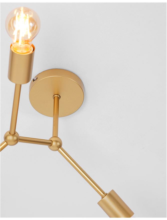 Plafoniera CALISTO Brass Metal 3X12W Diam: 60 cm X H.45 cm Nova Luce