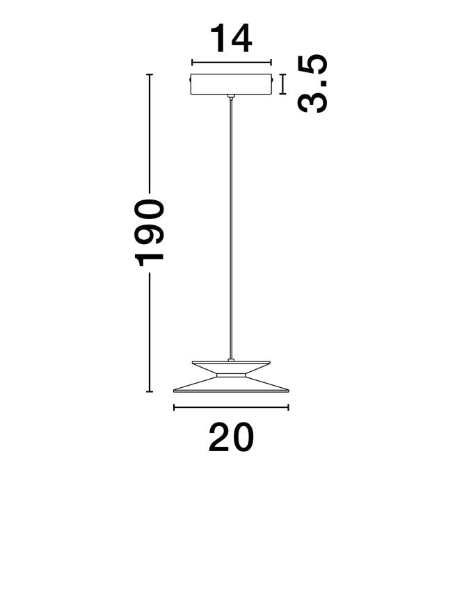 Lampa suspendata MORFI LED 7 Watt 3000K IP20 D20cm Nova Luce