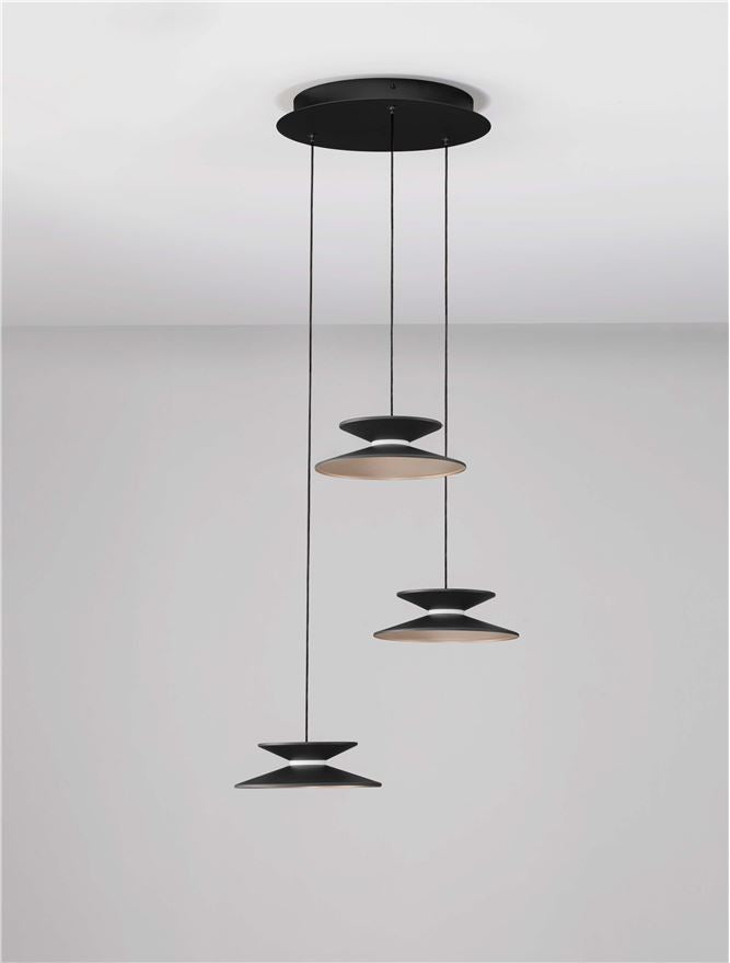 Lampa suspendata MORFI 3 LED 14 Watt 3000K IP20 D42cm Nova Luce