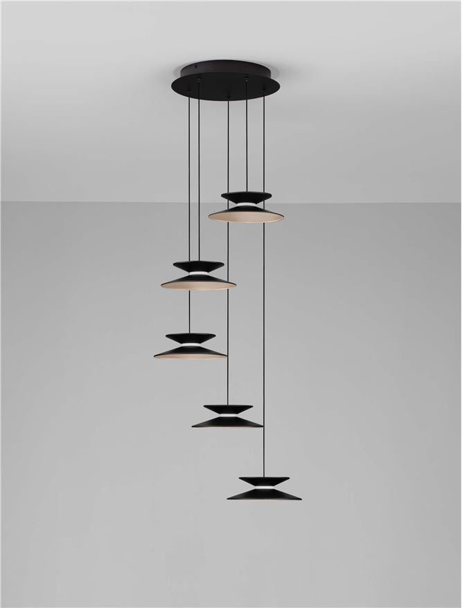 Lampa suspendata MORFI 5 LED 24 Watt 3000K IP20 D42cm Nova Luce