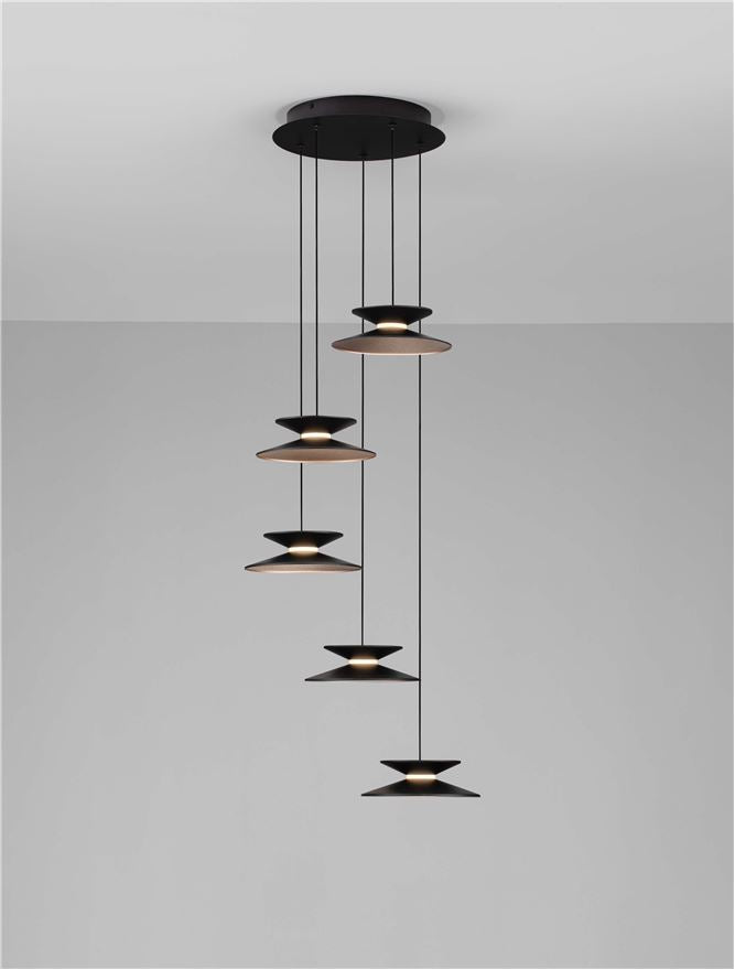 Lampa suspendata MORFI 5 LED 24 Watt 3000K IP20 D42cm Nova Luce